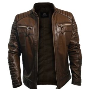 men outwear mars leather jacket