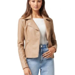 Trending Jackets amy beige slim fit brown womens leather motorcycle jacket buy from jacket hive