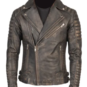 Trending Jackets armand distressed brown leather biker jacket 1