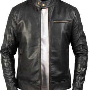 Trending Jackets dean black leather biker jacket