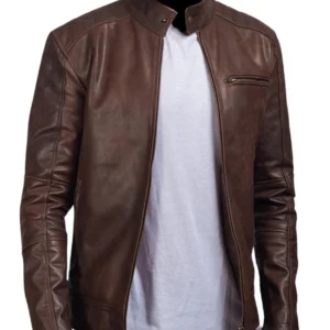 Trending Jackets dean brown leather biker jacket