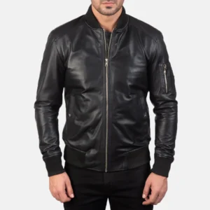 Trending Jackets men s sven black leather bomber jacket buy from jacket hive