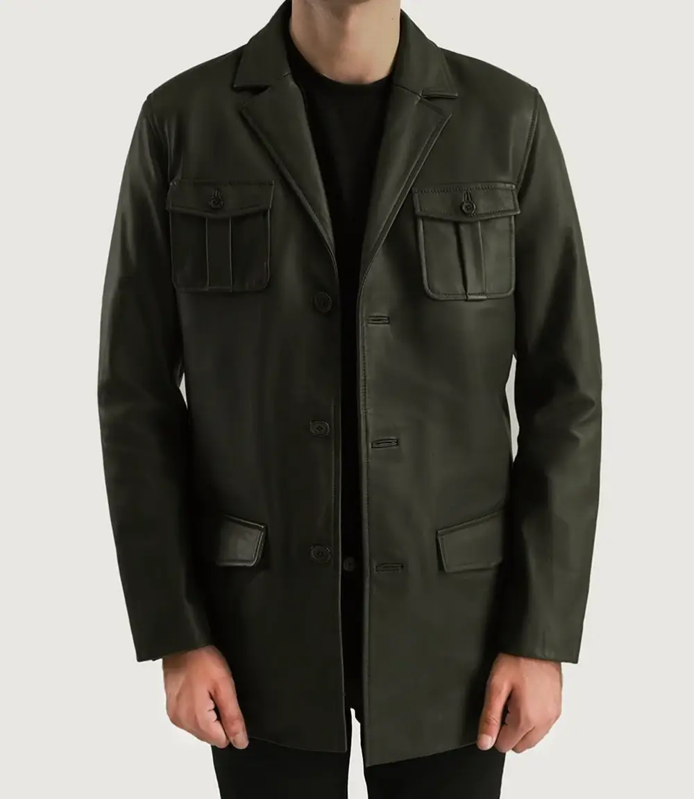 ray cutler green leather blazer front view buy from jacket hive ray cutler green leather blazer front view buy from jacket hive