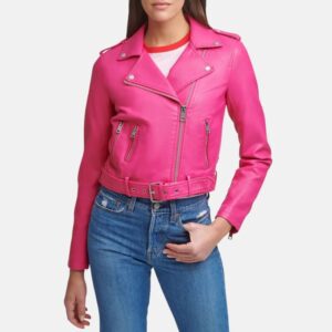 Trending Jackets asymmetrical leather hot pink jacket womens buy from jacket hive