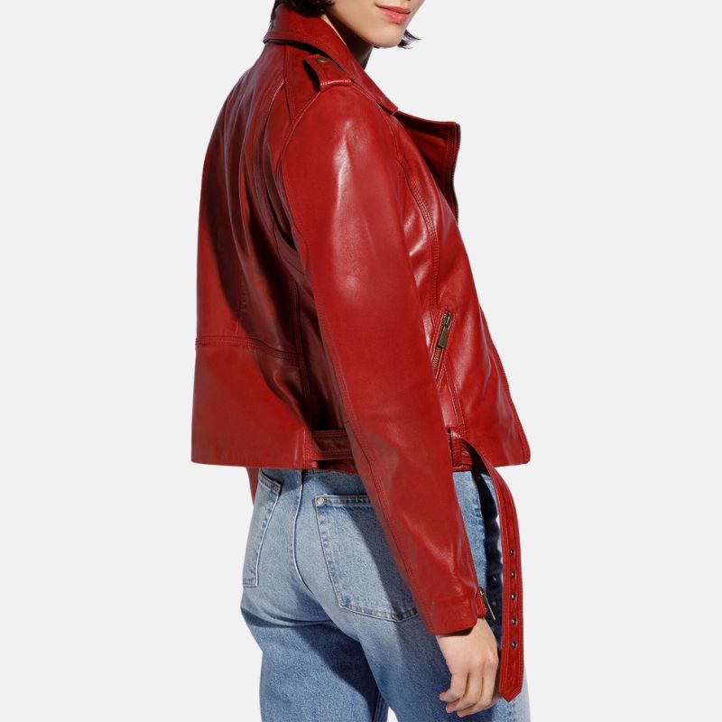 biker style red women leather jacket buy from jacket hive biker style red women leather jacket buy from jacket hive