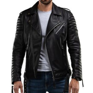 black biker leather jacket buy from jacket hive