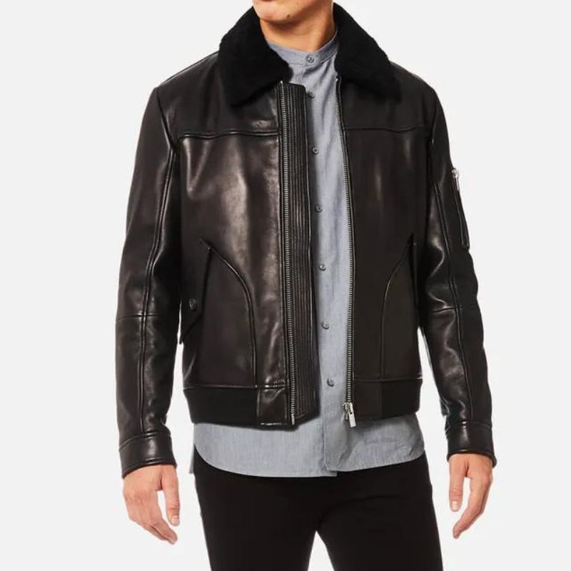 black bomber fur leather jacket buy from jacket hive black bomber fur leather jacket buy from jacket hive