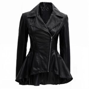 Trending Jackets black peplum leather jacket buy from jacket hive