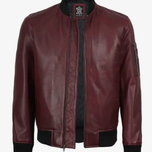 bryan burgundy leather jacket buy from jacket hive