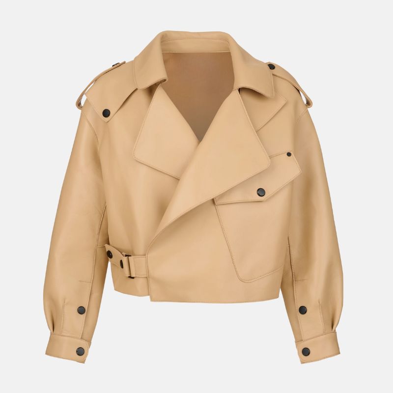 cropped motorcycle beige leather jacket buy from jacket hive cropped motorcycle beige leather jacket buy from jacket hive