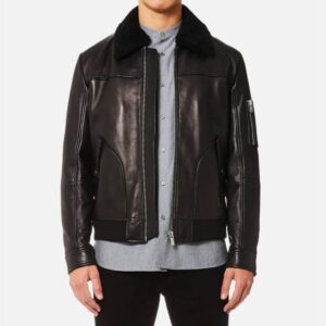 fur collar bomber leather jacket buy from jacket hive