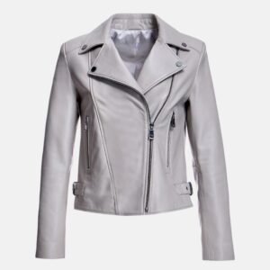 Women's Leather Jackets grey leather womens biker jacket buy from jacket hive