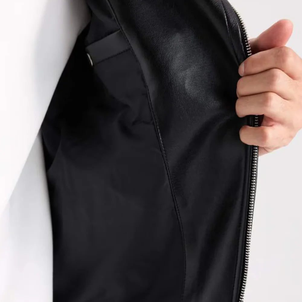 mens black leather biker buy from jacket hive mens black leather biker buy from jacket hive