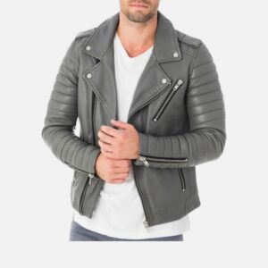 mens motorcycle grey leather jacket 0f1cf4db 8e54 4937 b127 6ae7ffd4b50b