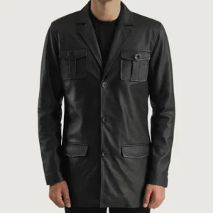 mens ray cutler black blazer button close buy from jacket hive