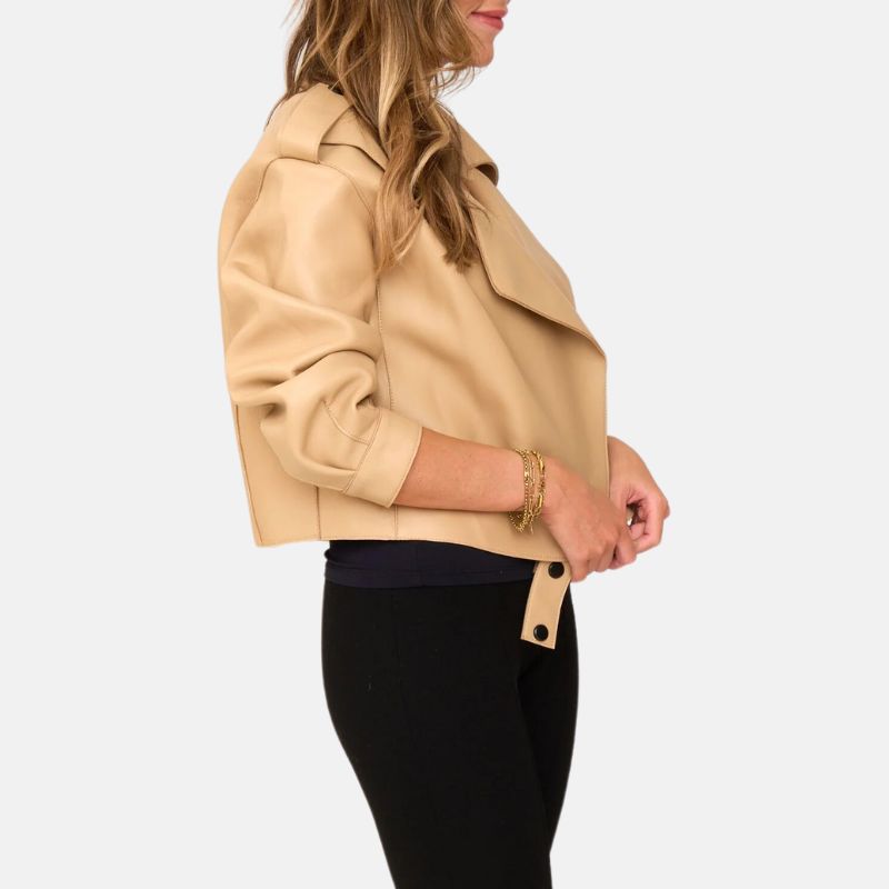 womens cropped beige leather jacket buy from jacket hive womens cropped beige leather jacket buy from jacket hive