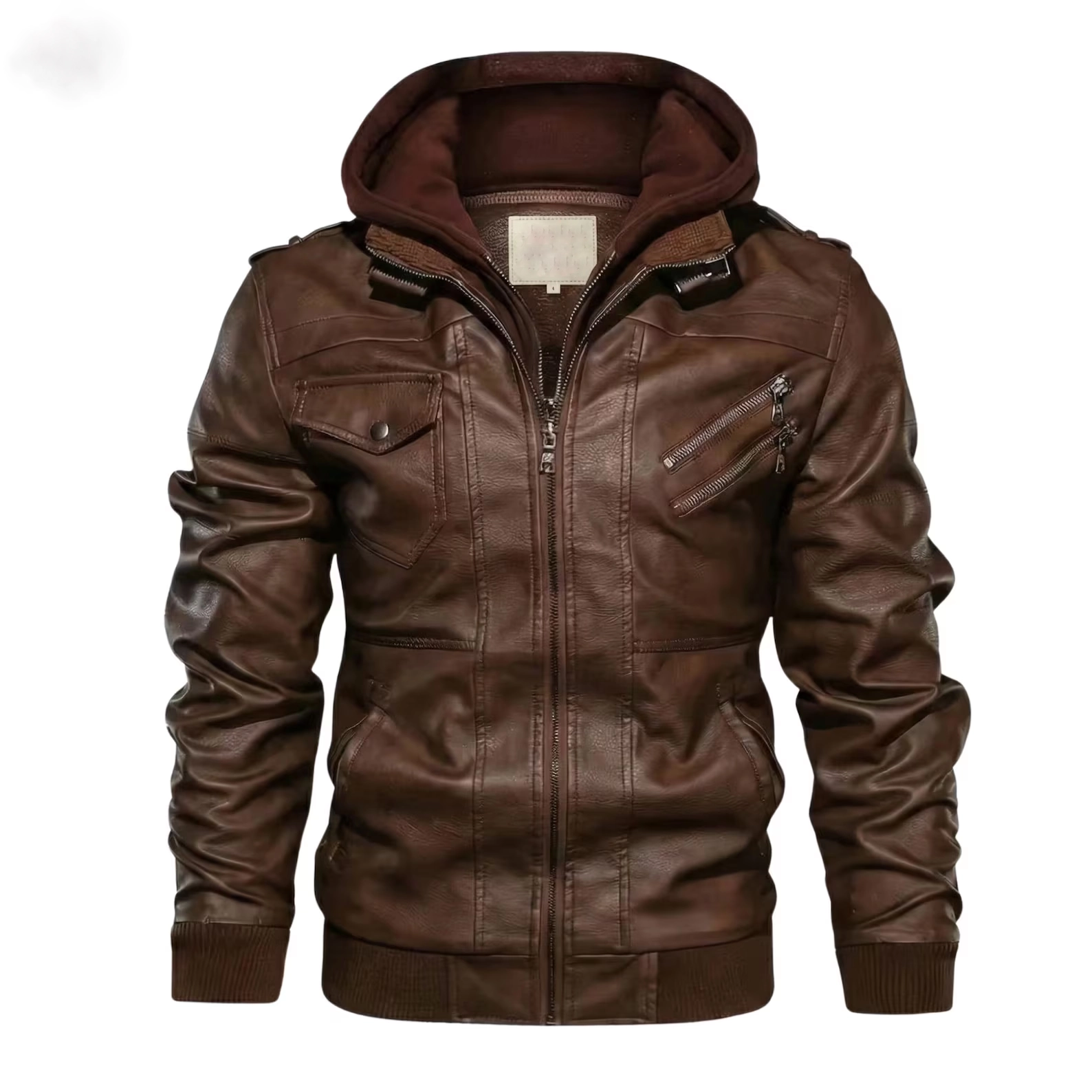 men’s real lambskin hooded leather bomber jacket with removable hood men’s real lambskin hooded leather bomber jacket with removable hood