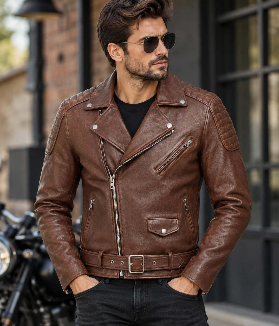 jacket hive brown biker jacket model jacket hive brown biker jacket model