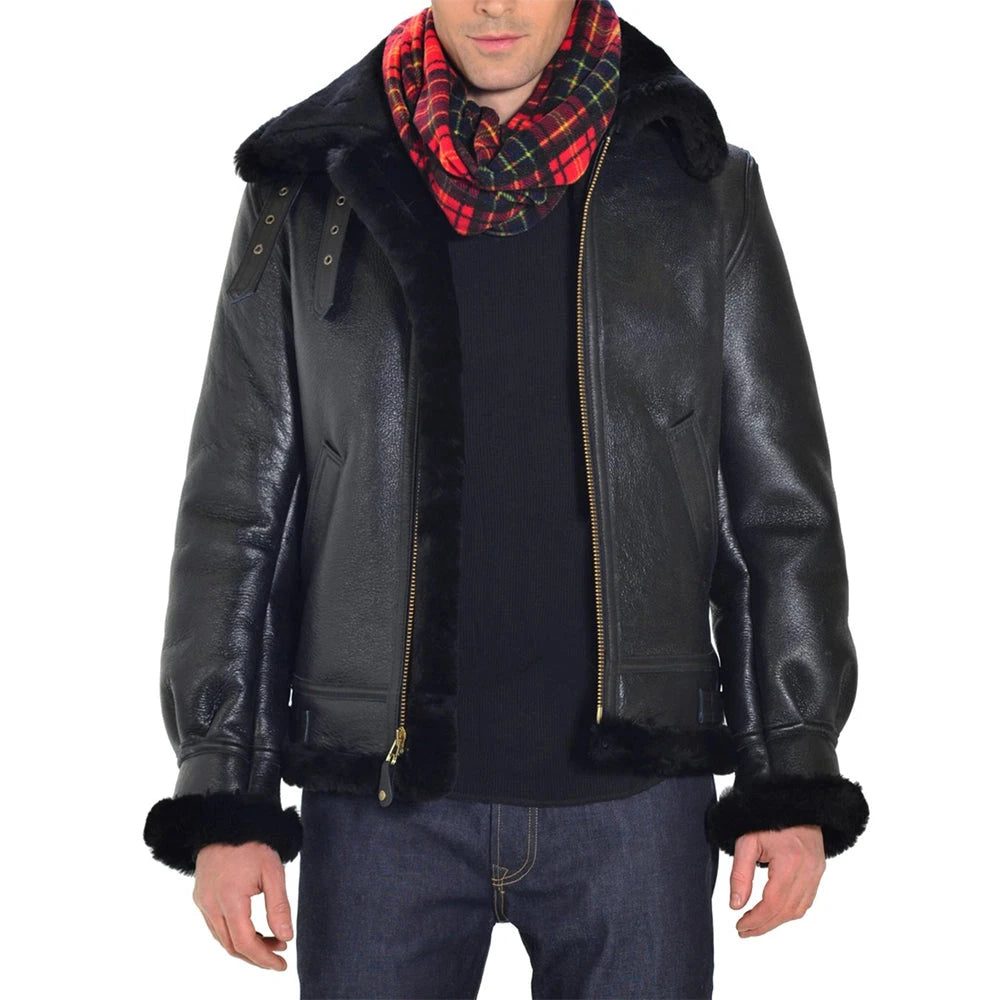 mens black sheepskin leather biker jacket mens black sheepskin leather biker jacket
