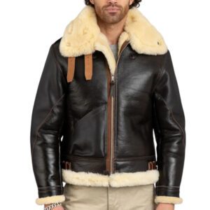 Shop by Style Henry Mens Real Brown B3 Sheepskin Flight Jacket – Shearling Aviator